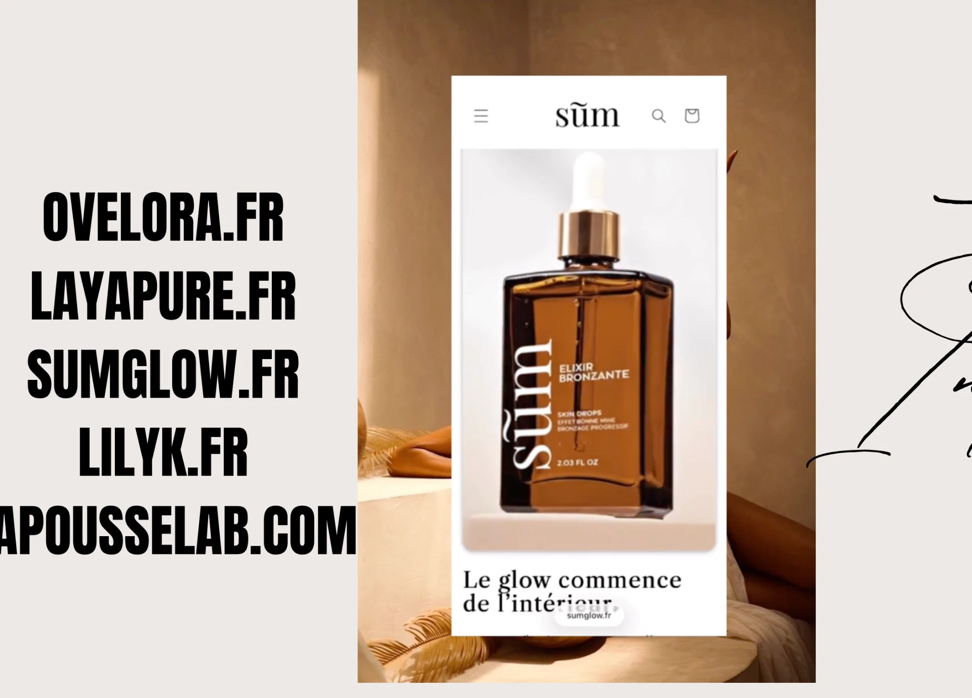Boutiques en ligne créées pour des marques de cosmétique